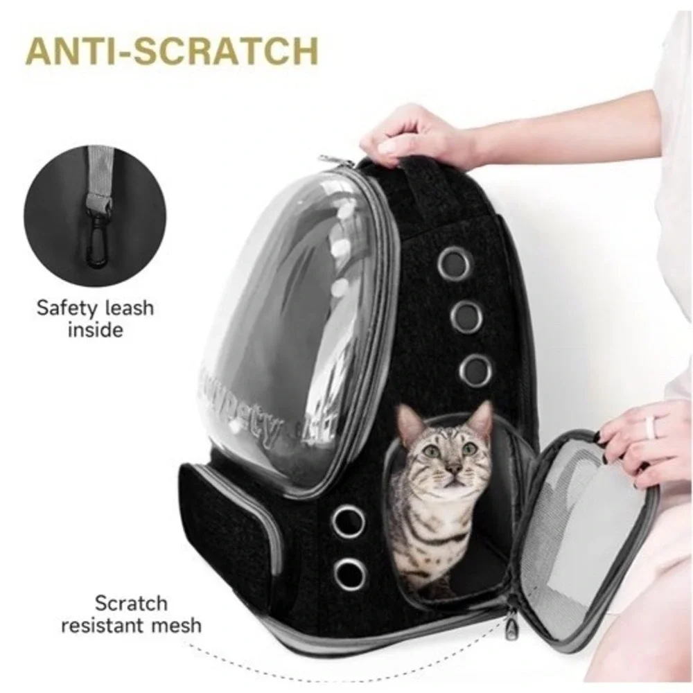 Pet Carrier Backpack Adjustable Pet Front Cat Dog Carrier Travel Bag Head Out